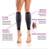 BLACKROX RUNMED Performance Calf Bandage 1 Pair Compression Socks Calf Sleeves Calf Compression Running Running Varicose Veins Running Socks Calf Sleeves - Black - M view 3