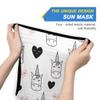 AJINGA Face Coverings Bandana Ear Loops StylishUnicorn Hearts Women Neck Gaiters for Dust Wind Motorcycle Men view 3