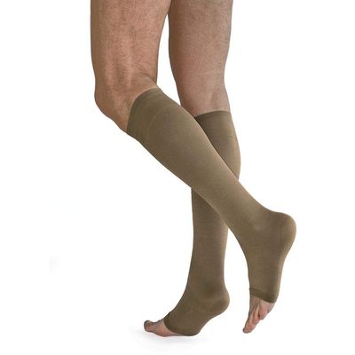 SOLIDEA RELAX UNISEX CCL.1 PLUS LINE Compression Stockings, Open toe Black XXL, Compression Black, S