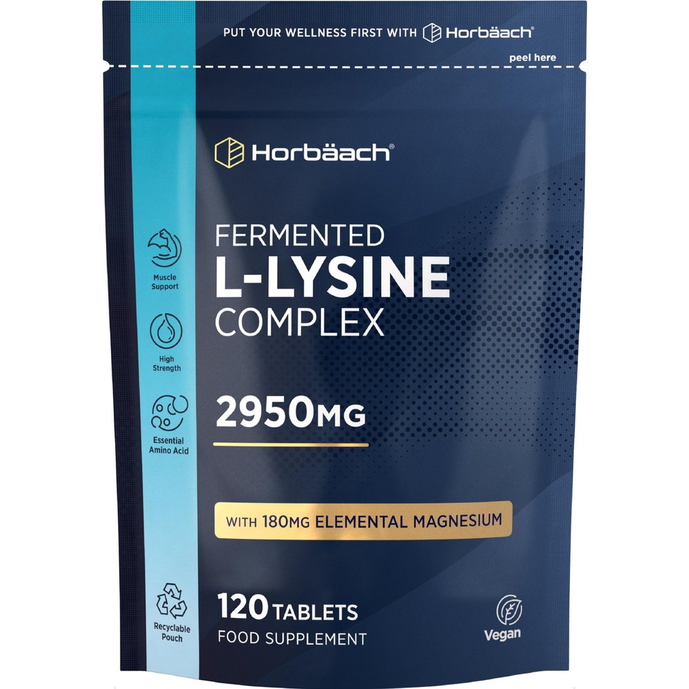 L-Lysine 2000mg | 180 Tablets | Essential Amino Acid | Premium Supplement | Vegan & Vegetarian | by Horbaach