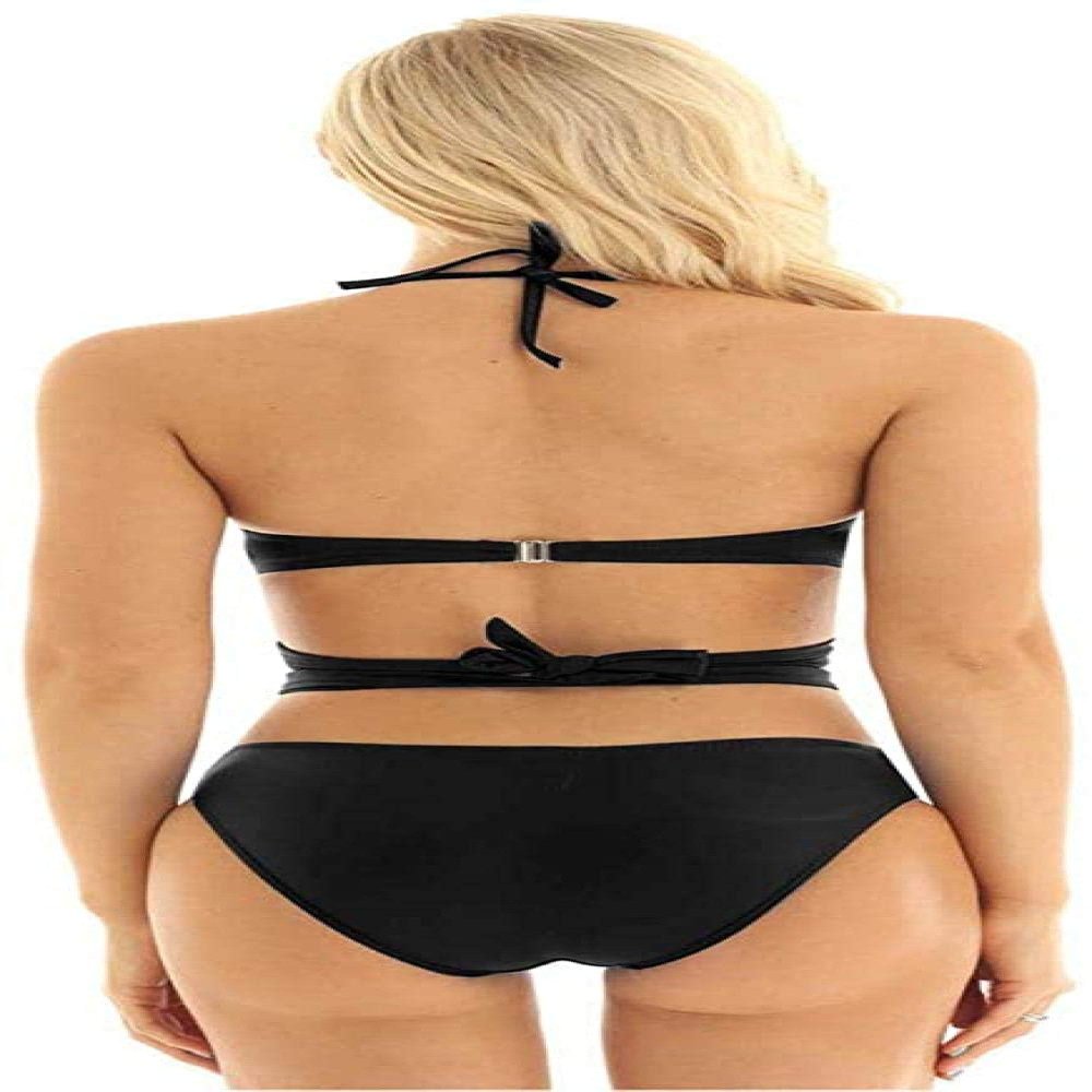 YFRHF Women Lace Sexy Lingerie Women Sexy Halter Underwired Sexy -Black_M
