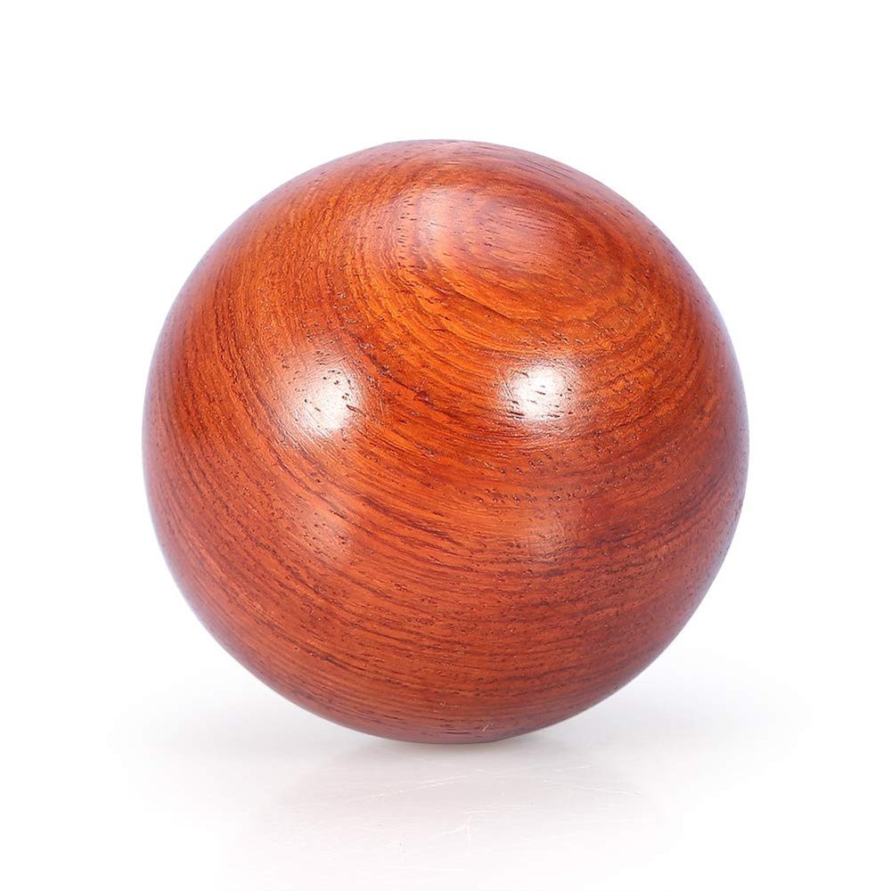 1Pc 5cm Health Exercise Baoding Balls, Wooden Massage Relaxation Ball, Stress Relief Hand Exercise Tool(5CM)