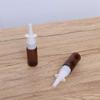 Bottle Empty Plastic Pump Sprayer Mist Nose Refillable Bottle for Saline Water Wash Applications Brown 15ml 10pcs view 4