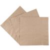100 Sustainable Biodegradable Natural Cocktail Napkins  100% Recycled Paper Beverage Napkins, 4.5x4.5  Eco Friendly Compostable Disposable Unbleached Brown Recycled Paper Dinner Napkins  MOCKO view 2