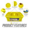TDBS The Dustpan and Brush Store Cleaning Caddy with Handle Cleaners Caddy Organiser Carry Baskets for Cleaning Products (Yellow) view 2