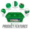 TDBS The Dustpan and Brush Store Cleaning Caddy With Handle Cleaners Caddy Organiser Carry Baskets For Cleaning Products (Green) view 2