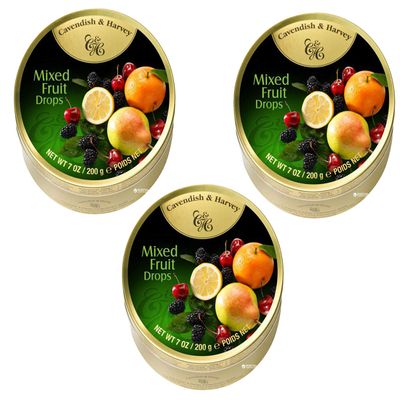 Cavendish and Harvey Mixed Fruit Drops, 7 Ounce (Pack of 3)