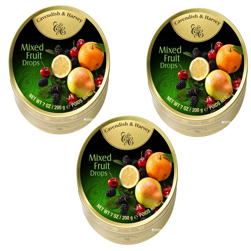 Cavendish and Harvey Mixed Fruit Drops, 7 Ounce (Pack of 3)