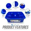 TDBS The Dustpan and Brush Store Cleaning Caddy With Handle Cleaners Caddy Organiser Carry Baskets For Cleaning Products (Blue) view 2