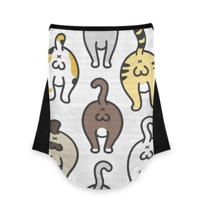 AJINGA Face Coverings Bandana Ear Loops StylishColorfull Tail Fat Ass Women Neck Gaiters for Dust Wind Motorcycle Men