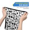 AJINGA Face Coverings Bandana Ear Loops StylishPanda Cute Women Neck Gaiters for Dust Wind Motorcycle Men view 3