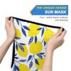 AJINGA Face Coverings Bandana Ear Loops StylishYellow Lemon Blue Leave Women Neck Gaiters for Dust Wind Motorcycle Men view 3