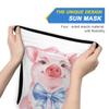 AJINGA Face Coverings Bandana Ear Loops StylishPink Pig Sit Women Neck Gaiters for Dust Wind Motorcycle Men view 3