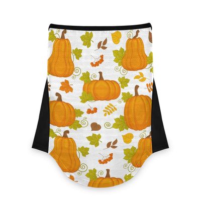 AJINGA Face Coverings Bandana Ear Loops StylishCute Pumpkin Women Neck Gaiters for Dust Wind Motorcycle Men