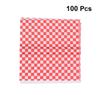 100pcs Checkered Deli Basket Liner Checkered Food Wrapping Papers Grease-Resistant Sandwich Hamburger Wrap Prevents Food Stains DUOER view 2