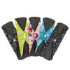 5 Pack Reusable Cloth Sanitary Towels with Bamboo Charcoal Washable Waterproof Menstrual Absorbent Pads for Medium,Heavy Flow Night Washable Cloth Menstrual Sanitary Towels view 1