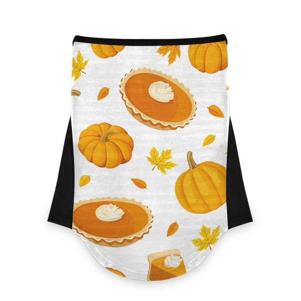 AJINGA Face Coverings Bandana Ear Loops StylishPumpkin Cake Women Neck Gaiters for Dust Wind Motorcycle Men