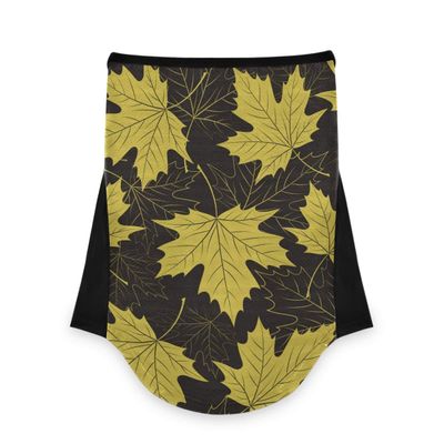 AJINGA Face Coverings Bandana Ear Loops StylishYellow Leave Women Neck Gaiters for Dust Wind Motorcycle Men