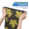 AJINGA Face Coverings Bandana Ear Loops StylishYellow Leave Women Neck Gaiters for Dust Wind Motorcycle Men view 3