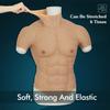 ROANYER Male Chest Silicone Muscle Suit Realistic Mens Silicone Chest Male Fake Muscle Belly For Cosplay Transgender, Tan, S view 3
