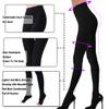 Medical Compression Pantyhose for Vericose Veins Edema Gradient Pressure, 20-30 mmHg Opaque Compression Stockings Graduated Support Hose for Women (Open Toe-Black, Large) view 3