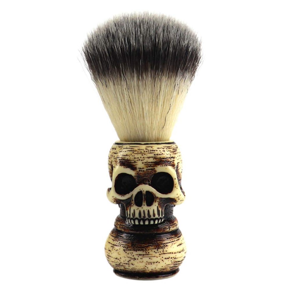1pc Skull Beard Brush Shaving Bowl Shaving Lather Brush Men Horse Hair Shaving Brush Mustache Brush Wooden Shaving Brush Shaving Brush with Handle Man Suit Bracket Miss Neck Resin