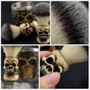 1pc Skull Beard Brush Shaving Bowl Shaving Lather Brush Men Horse Hair Shaving Brush Mustache Brush Wooden Shaving Brush Shaving Brush with Handle Man Suit Bracket Miss Neck Resin view 3