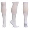 Athlemo 4 Pair Daibetic Socks Over Knee Non-Binding Circulation Cushioned Socks, White, 10-13 view 4