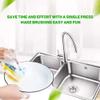 Brussels Kitchen Dishwashing Soaps Dispenser with Sponge Holder, Manual Press Dishwasher Detergent Liquid Pump Dispenser Box with Sponge Cleaning Pad Grey view 3
