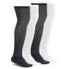 Athlemo Non-Binding Over The Knee Diabetic Socks for Men, 4 Pairs Circulatory Socks with Cushion Soles, 2black/2white(4 Pairs), 10-13 view 1