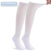Athlemo Non-Binding Over The Knee Diabetic Socks for Men, 4 Pairs Circulatory Socks with Cushion Soles, 2black/2white(4 Pairs), 10-13 view 4