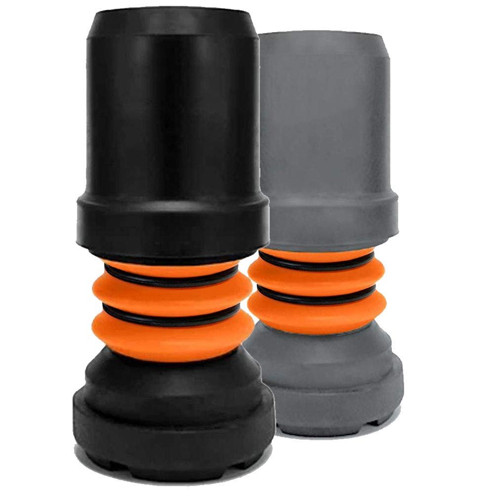 Flexyfoot Shock Absorbing Crutch Ferrule - Black - 20mm - Pack of 4