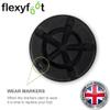 Flexyfoot Shock Absorbing Crutch Ferrule - Black - 20mm - Pack of 4 view 4
