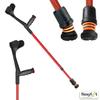 Flexyfoot Shock Absorbing Soft Grip Adjustable Crutch - Single - Red | Improve Safety, Improve Comfort, Improve Grip, Reduce Shocks & Jarring view 2