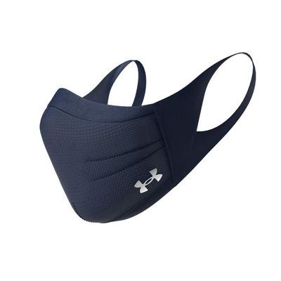 Under Armour Adult Sports Mask, Midnight Navy (410)/Silver Chrome, X-Small/Small (Pack of 1)