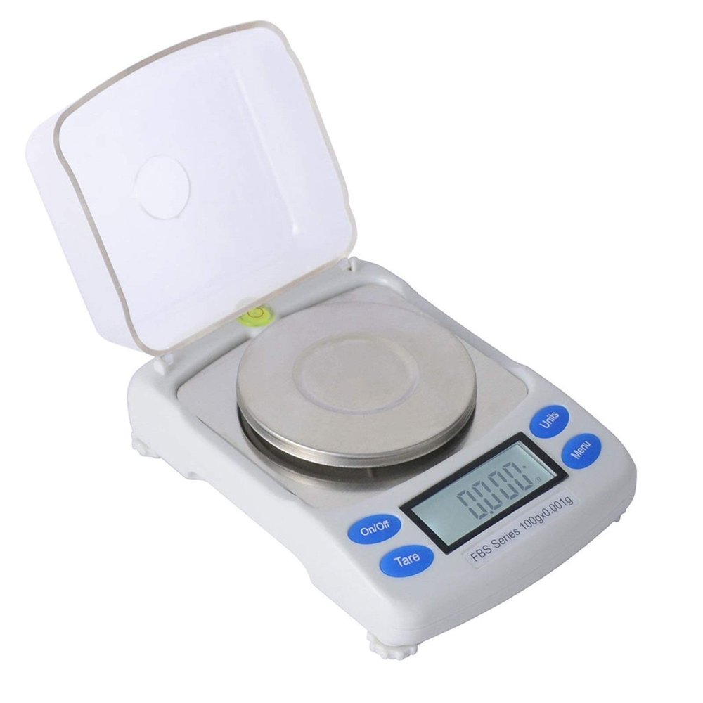 LHHL Digital Pocket Scale, Precision Mini Food Scales Potable Smart jewelry Balance with Windshield LCD Backlit Tare Function Stainless Steel (Color : White, Size : 100g/0.002g)