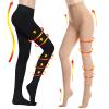 2 Pairs Compression Pantyhose 20-30 mmHg Closed Toe Opaque Graduated Support Hose Stocking for Women Relieve Varicose Veins, XL view 1