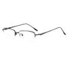 CAOXN Anti Blue Light Reading Glasses Male Pure Titanium Half Frame High-Definition Eyestrain Blocking Resin Lens with Diopters +1.00 To +3.00,Black,+1.50 view 1
