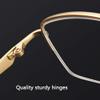CAOXN Anti Blue Light Reading Glasses Male Pure Titanium Half Frame High-Definition Eyestrain Blocking Resin Lens with Diopters +1.00 To +3.00,Black,+1.50 view 3