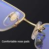 CAOXN Anti Blue Light Reading Glasses Male Pure Titanium Half Frame High-Definition Eyestrain Blocking Resin Lens with Diopters +1.00 To +3.00,Black,+1.50 view 4