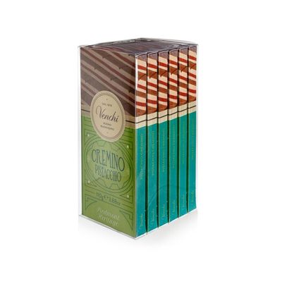 Venchi - Set of 6 Cremino Pistachio Chocolate Bars with Milk and White Chocolate and Lightly Salted Pistachio Paste, 145,5 lb, Gluten-Free, Dye-free and Preservative-Free