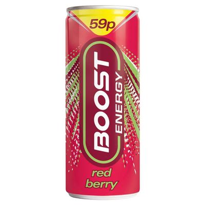 Boost Energy 250ml (Pack of 24) (Red Berry)
