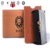 Premium 100% Oxhorn Dual-Action Beard Comb with Genuine Leather Case  the Perfect Beard Grooming Gift for Men by Man & Mane. view 3