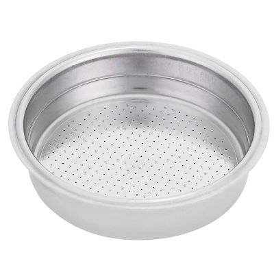 Double Layer Stainless Steel UltraFine Coffee Filter Basket, 51Mm Pressurized Porous Filter Strainer, Coffee Machine Replacement Accessories Silver (for Single Cup)