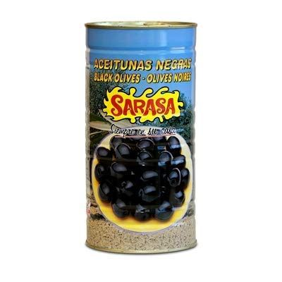 Sarasa - Black Olive with Stone- Ideal for Tapas - 750 Grams