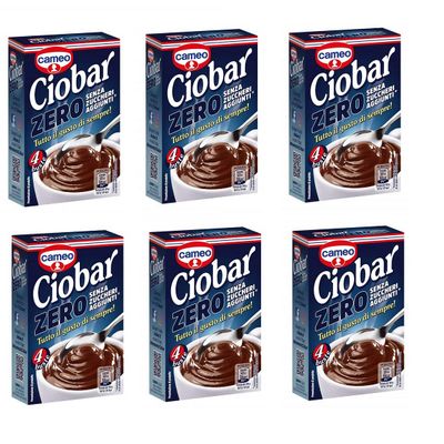 6X Cameo Ciobar Zero No Added Sugar hot Chocolate Instant Chocolate (4 x 19 g) Chocolate