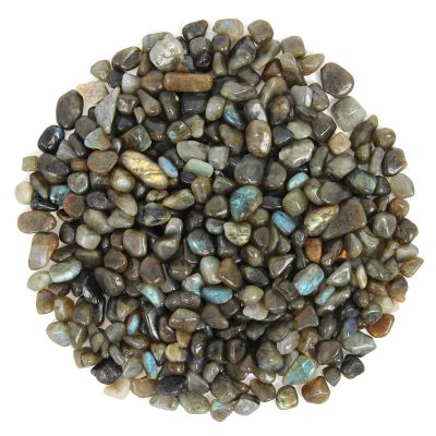 1.1lb Natural Crushed Labradorite Crystal Tumbled Chips-Moonstone Labradorite Healing Crystals Chips Bulk, Crushed Crystal Gemstone for Crafts, Beautiful Package for Gift