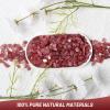 1.1lb Natural Crushed Red Strawberry Quartz Crystal Tumbled Chips-Healing Crystals Chips Bulk, Crushed Crystal Gemstones for Crafts, Beautiful Package for Gift view 2