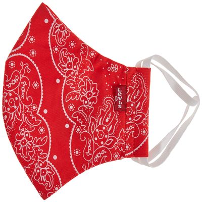 Levi's Unisex 1pk Reusable Face Cover Bandana, Red, S
