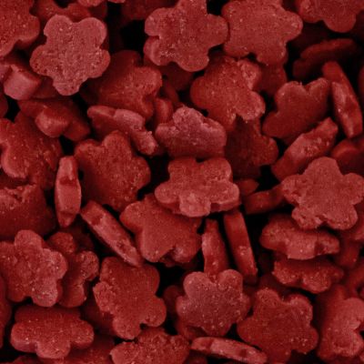 Bakeart Red Flower Sprinkle Bag Edible Cake Cupcake Fairy Cake Pop Muffin Doughnut Donut Decoration Cake Topper 30g